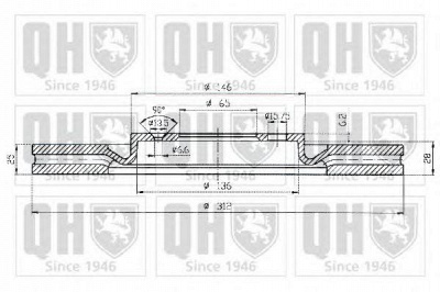 QUINTON HAZELL bdc4768 -  Тормозной диск